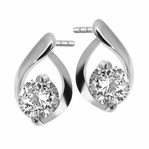 Kolczyki krople z cyrkoniami