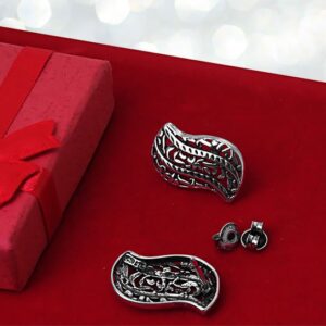 Kolczyki ażurowe falki