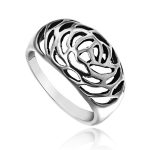 Ażurowy szeroki pierścionek