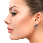 Kolczyki-nausznice skrzydła oksydowane