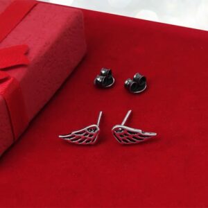 Kolczyki skrzydła oksydowane 10mm