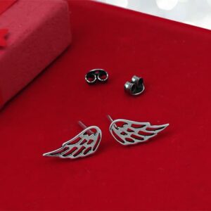 Kolczyki skrzydła oksydowane 14 mm