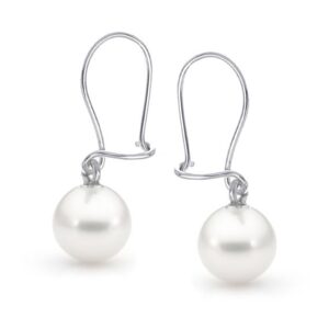 Wiszące kolczyki z perełką 10 mm