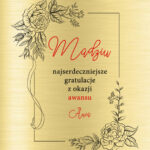 Pudełko z grawerem - Gratulacje