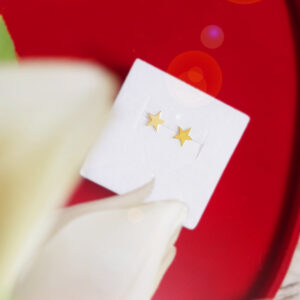 Kolczyki gwiazdki srebro pozłacane