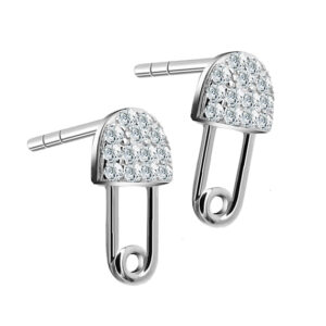 Kolczyki agrafki z cyrkoniami