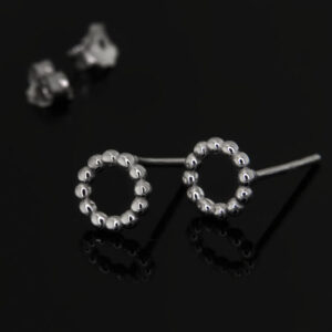 Kolczyki koła z kuleczkami