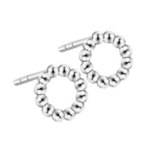 Kolczyki koła z kuleczkami