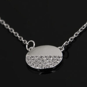 Naszyjnik blaszka z cyrkoniami