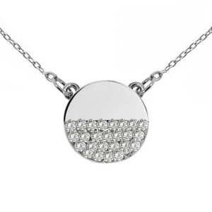 Naszyjnik blaszka z cyrkoniami