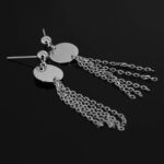 Kolczyki monetki z łańcuszkami