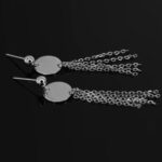 Kolczyki monetki z łańcuszkami