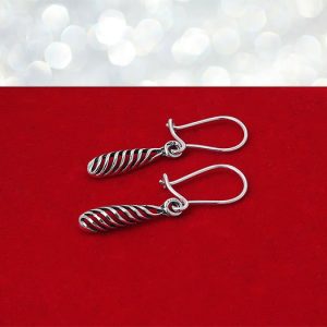 Kolczyki pasiaste wiszące