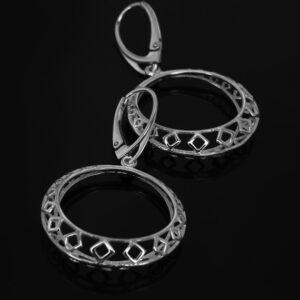 Kolczyki ażurowe koła wiszące