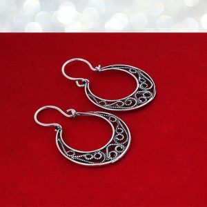 Kolczyki koła zdobione