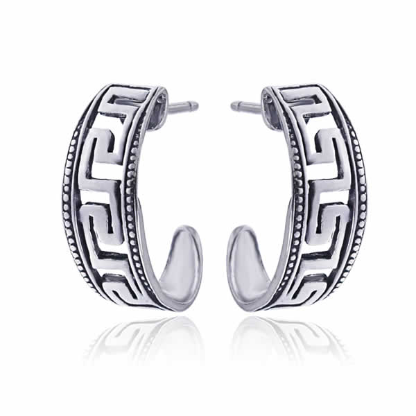 Kolczyki półkoła ażurowe 1 Kolczyki półkoła ażurowe