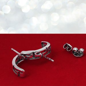 Kolczyki półkoła ażurowe