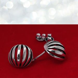 Kolczyki bombki ażurowe