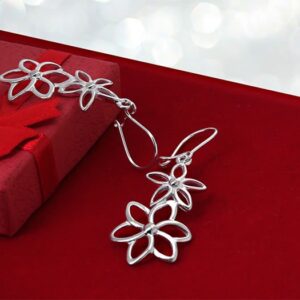 Kolczyki wiszące kwiaty bigiel