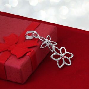 Wisiorek ażurowe kwiaty