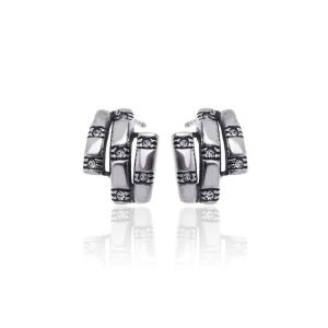 Kolczyki potrójne sztyft