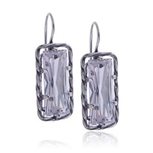 Kolczyki cyrkonia 20x8mm