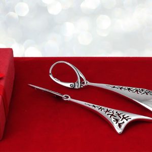 Kolczyki trójkątne ażurowe