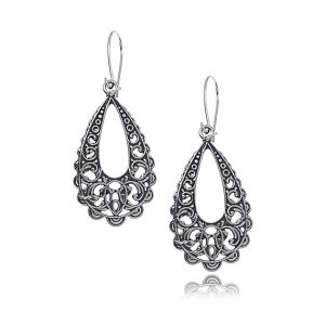 Kolczyki wiszące ażurowe