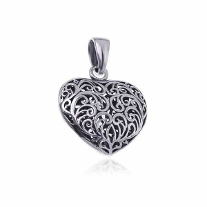 Wisiorek serce ażurowe