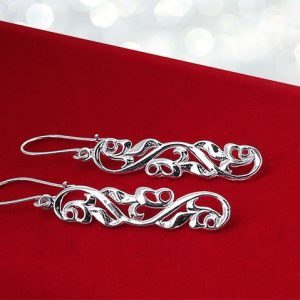 Wiszące zdobione kolczyki