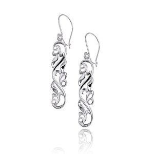 Wiszące zdobione kolczyki