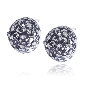 Kolczyki półkule ażurowe