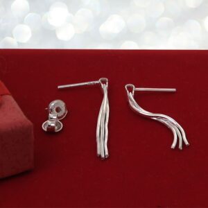 Kolczyki potrójne łańcuszki 3cm