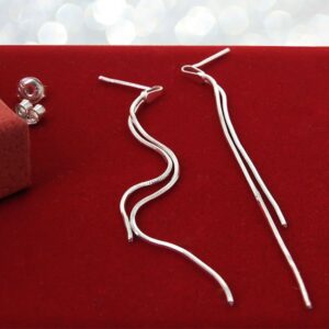 Kolczyki łańcuszki podwójne stopniowane 7cm