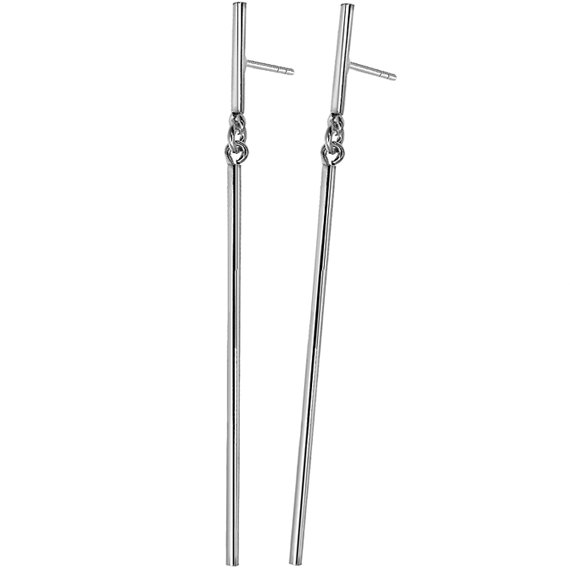 Srebrne wiszące kolczyki sztywne rurki 1 Srebrne wiszące kolczyki sztywne rurki