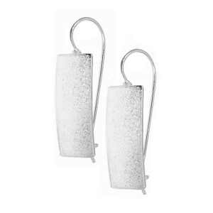 Kolczyki prostokąty szczotkowane