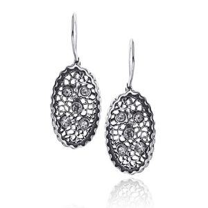 Kolczyki siatka z kamieniami