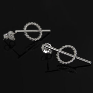 Kolczyki kółka z rurką