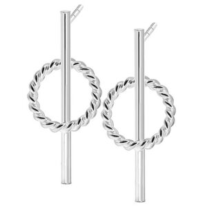 Kolczyki kółka z rurką