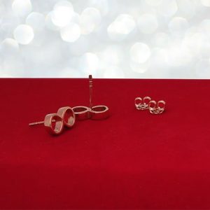Kolczyki znak nieskończoności pozłacane