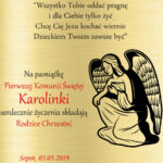 Pudełko z grawerem - Chrzest i Pierwsza Komunia