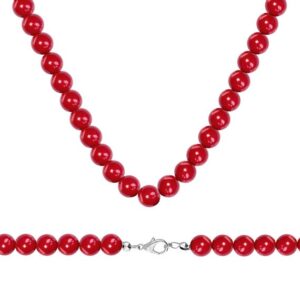 Naszyjnik czerwone korale 55cm 8mm