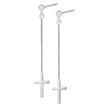 Kolczyki linki z krzyżykiem