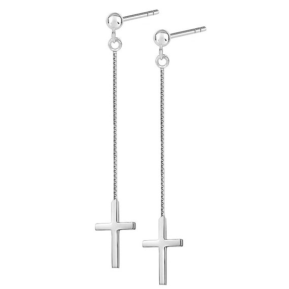 Kolczyki linki z krzyżykiem 1 Kolczyki linki z krzyżykiem