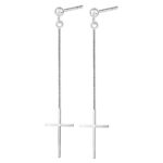 Kolczyki wiszące długie krzyżyki