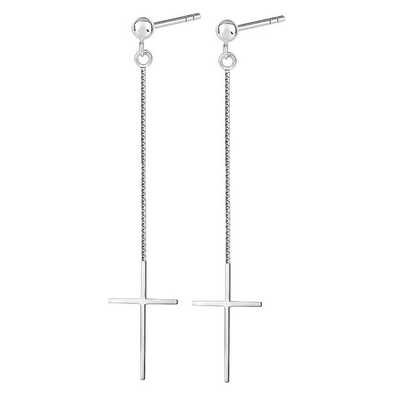 Kolczyki wiszące długie krzyżyki 1 Kolczyki wiszące długie krzyżyki