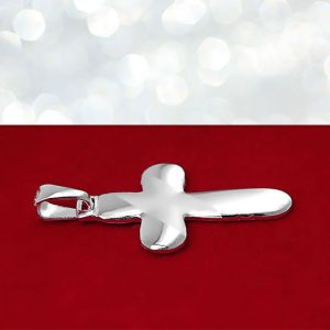 Srebrny krzyżyk zaokrąglony