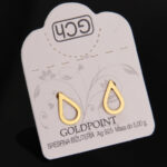 Kolczyki łezki pozłacane srebro