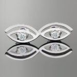 Kolczyki oczy z cyrkonią