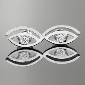 Kolczyki oczy z cyrkonią